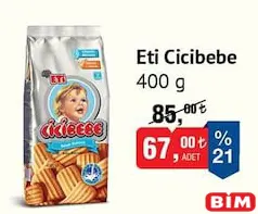 ETİ CİCİBEBE BİSKÜVİ 400 G fiyat ve kampanya bilgisi